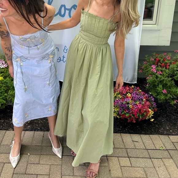 SNDYS x Revolve Hilda Maxi Dress in Pear - Picture 6 of 6